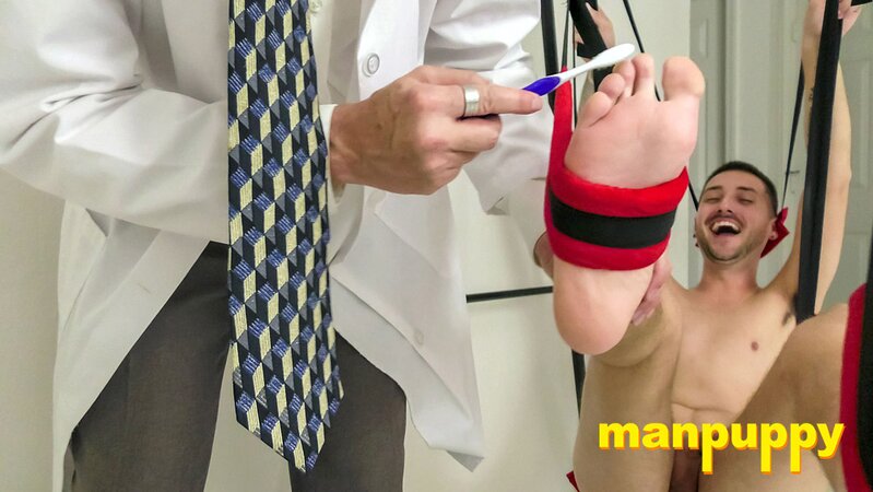 Richard Lennox tickles Dimitri Ivanov naked body in playful fetish scene