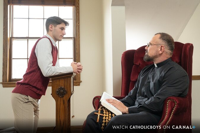 Altar boy Dex Devall gets punished and fucked by Max Sargent