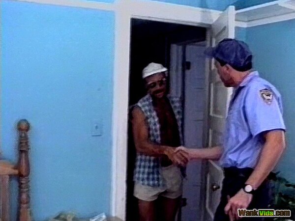 Cop Steve Long fucks hairy Lorenzo’s ass deep and hard