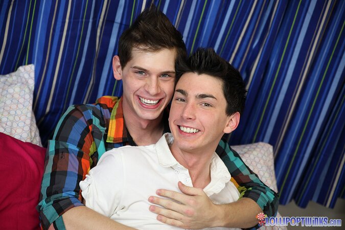 Colby London and Jayden Ellis kiss and fuck raw in bedroom