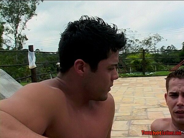 Andre fucks Ricardo’s ass by pool