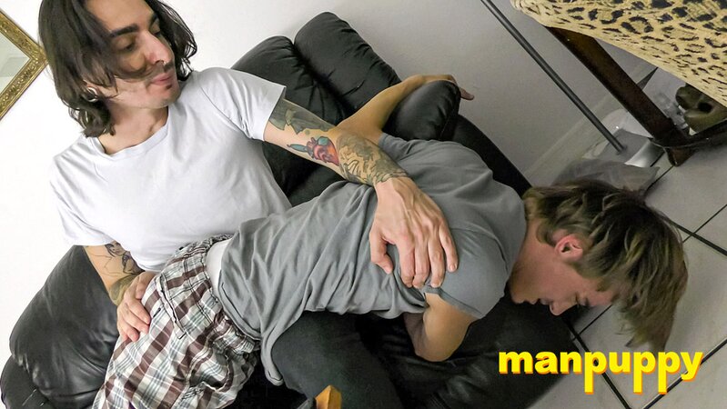 Stepbrother Johnny Mercy dominates Frank Funsize in his tighty whities