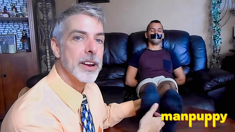 Jose Cortez is tied and tickled for Professor Lennox’s class