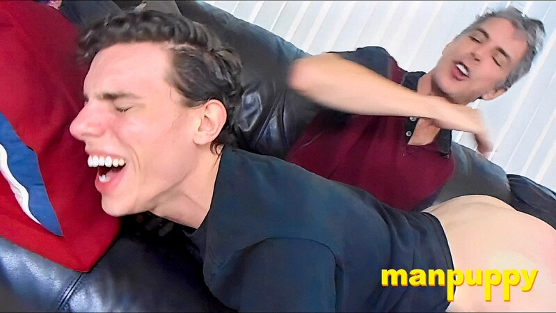 Richard Lennox spanks bratty Aiden Valentine over his tighty whities