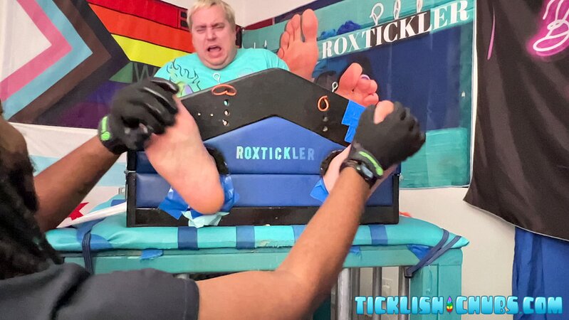 Interracial foot fetish and tickling domination with J and chubby Matt