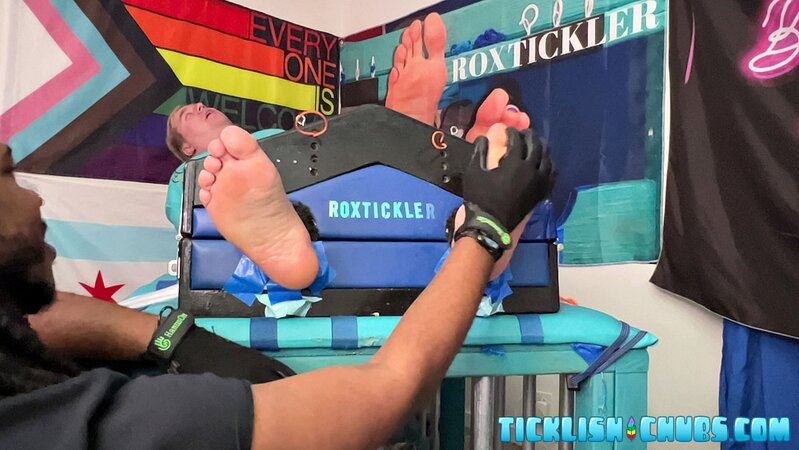 Interracial foot fetish and tickling domination with J and chubby Matt