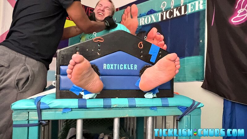 Interracial foot fetish and tickling domination with J and chubby Matt