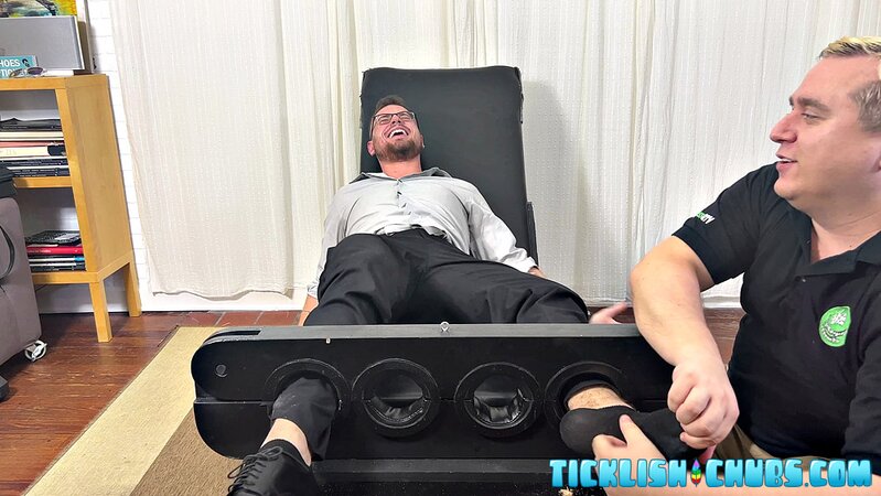 Matt catches CDubs jerking off and makes him sit in tickle chair