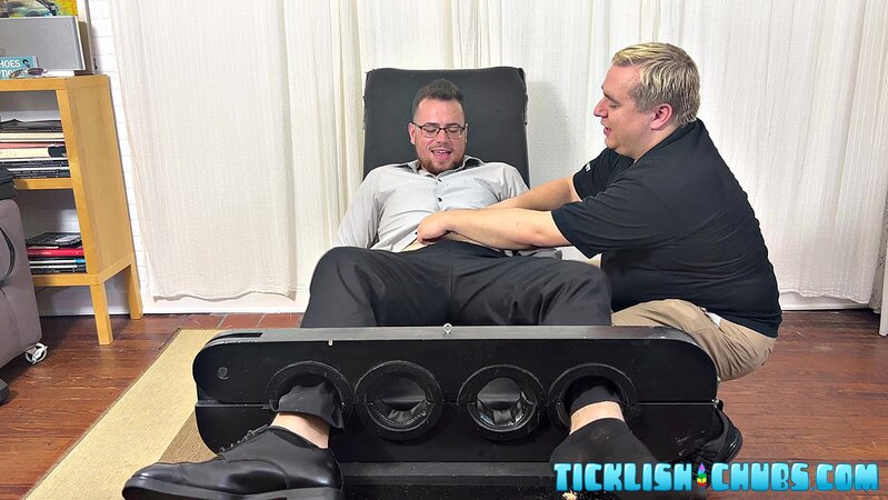 Matt catches CDubs jerking off and makes him sit in tickle chair