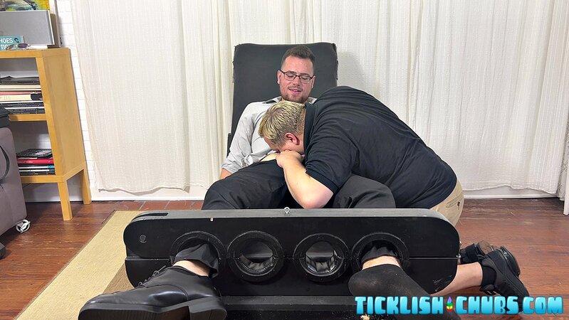 Matt catches CDubs jerking off and makes him sit in tickle chair