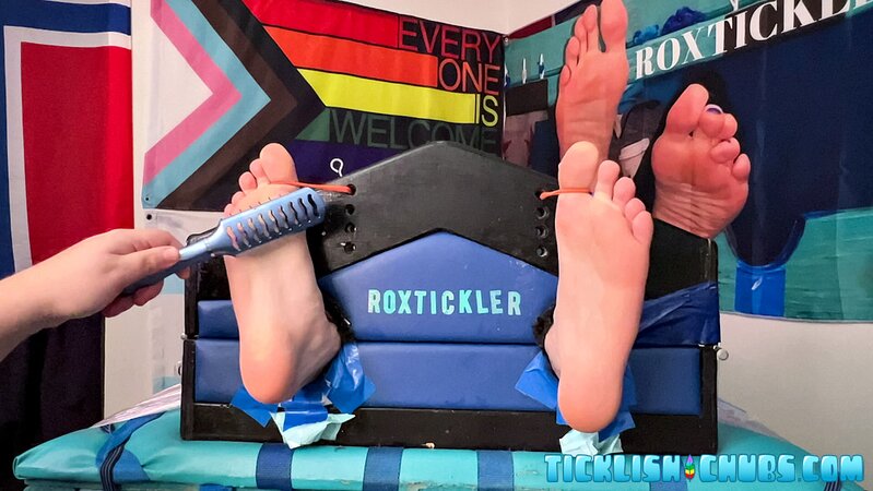 Matt surprises Chase with a thorough tickling in the bedroom