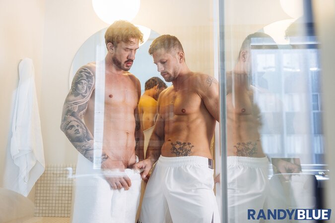Roman Todd sucks Evan Jordie after basketball game