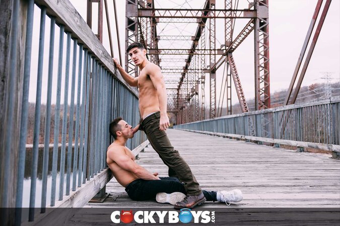 Aiden Ward fucks Jake Matthews piledriver style before breeding and fingering