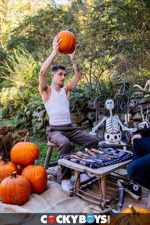 Cody Seiya and Theo Brady do hot interracial twink anal sex for Halloween