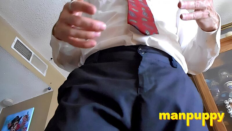 Richard Lennox jerks cock in lacy boxers at home