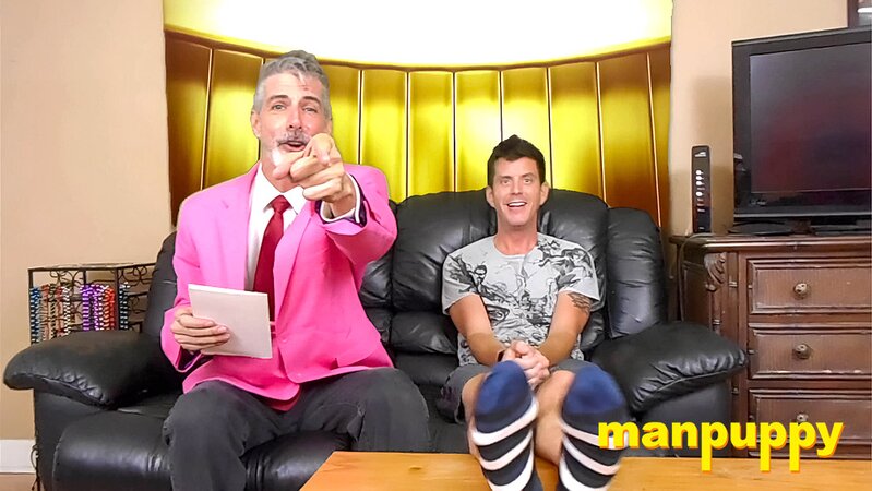 Richard Lennox tickles Jeff Drizzle’s feet on sofa