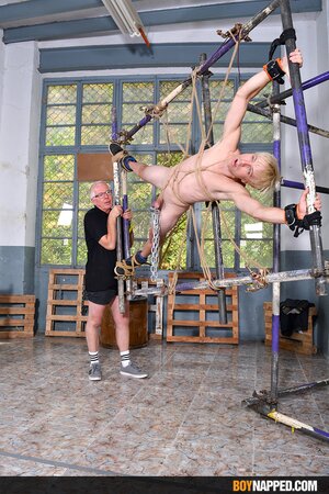 Blindfolded Mitch Schif tormented by Sebastian Kane