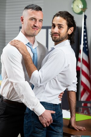 Derek Kage fucks Noah Asli in classroom