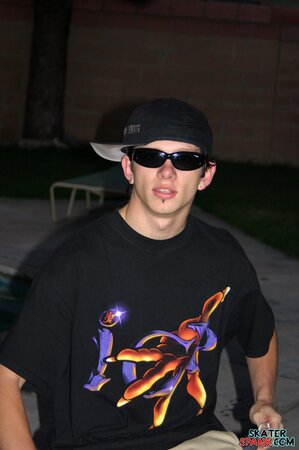 Skater Ian Madrox spanks Evan Heinze’s smooth cheeks