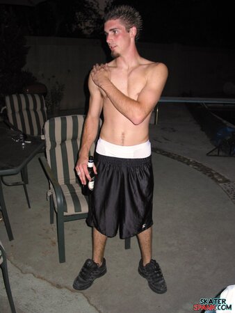 Skater Ian Madrox spanks Evan Heinze’s smooth cheeks