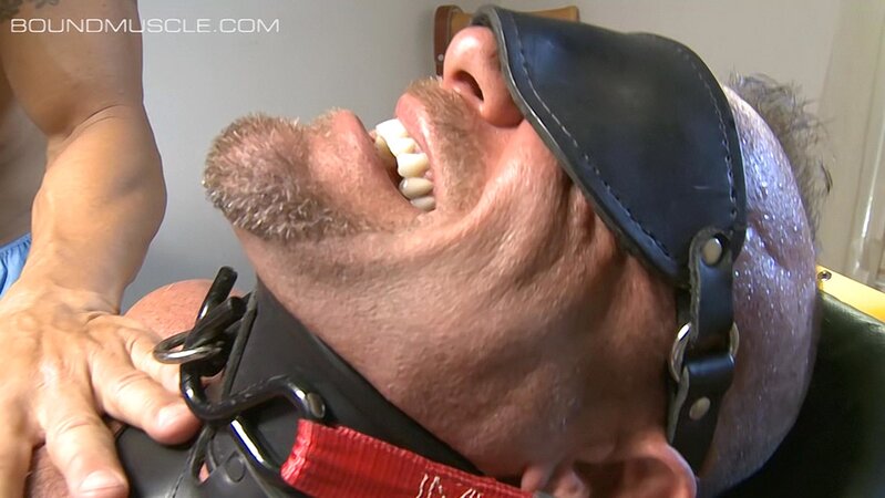 Chad Brock struggles under nipple clamps and pinwheel tortures