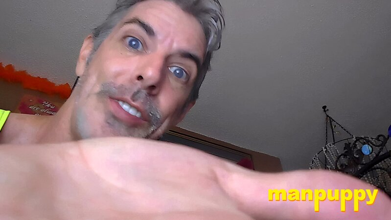 Grey-haired Richard Lennox punishes tiny with breath control and cock teasing