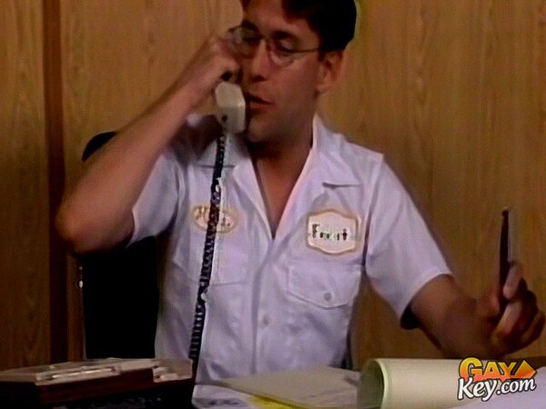 Ryan Block lets hot employee Brett Ford fuck him right in the office