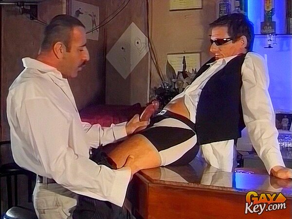 Emile pounds Leon’s tight hole hard while Leon strokes his thick cock