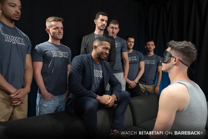 Jay Stryker breeds Cole Blue while Dylan Tides and Q Moore rim and fuck