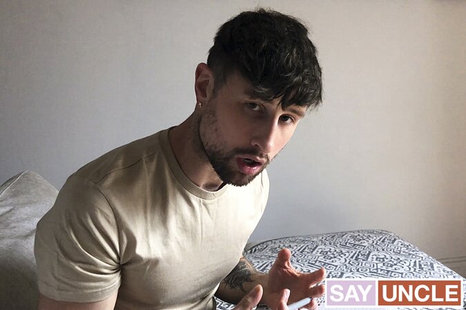 Drew Dixon grinds ass on Ethan Chase's cock during art