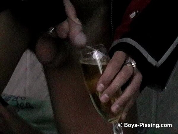 Roma takes cock out for piss stroke in freezing grainy vid
