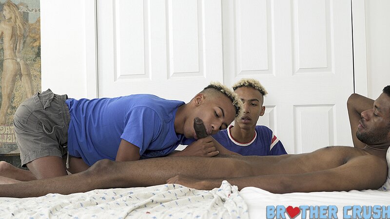 Diego and Dante catch Eric Ford jerking off then get ordered to raw ass fuck