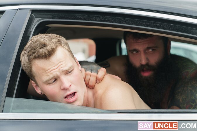 Markus Kage plows Brent North's hole in backseat