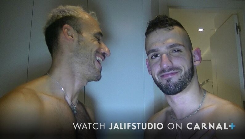 Ricky Luz gags on Ely Shaim dick then takes aggressive pounding bareback