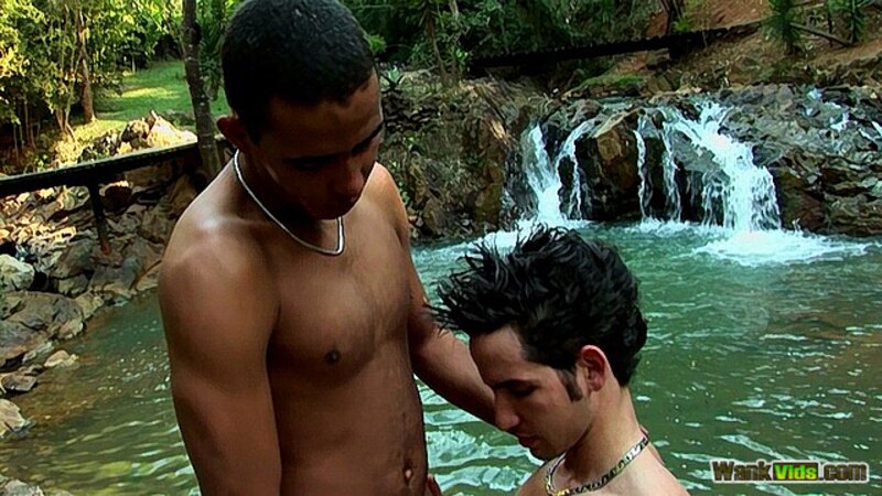 Felix deep throats Andre before riding his uncut cock