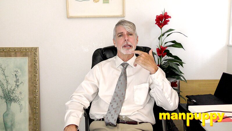 Richard Lennox plays with his cock under his suit in private