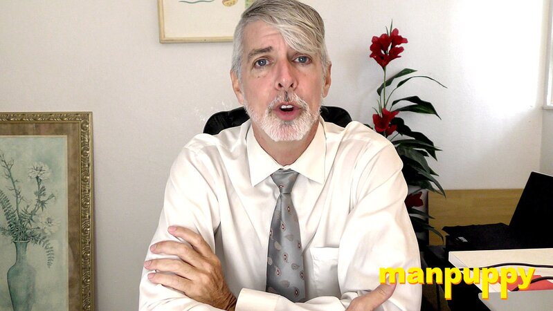 Richard Lennox plays with his cock under his suit in private