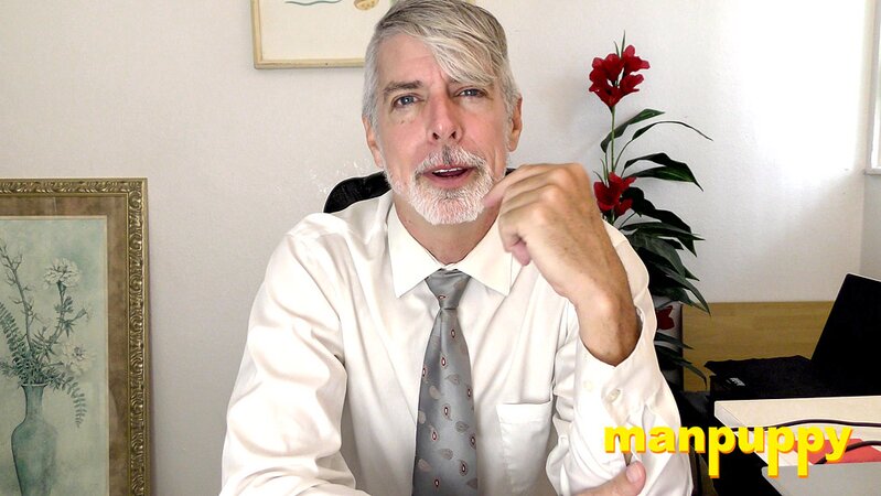 Richard Lennox plays with his cock under his suit in private