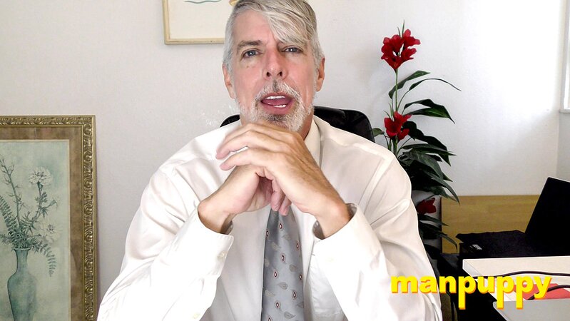 Richard Lennox plays with his cock under his suit in private