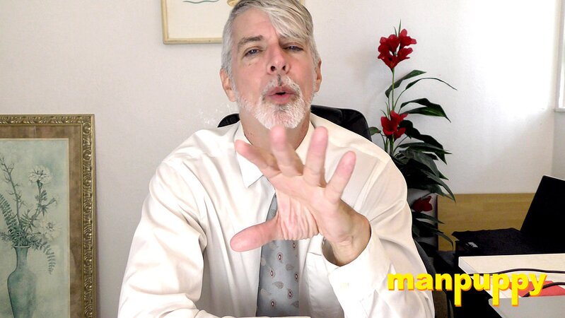 Richard Lennox plays with his cock under his suit in private