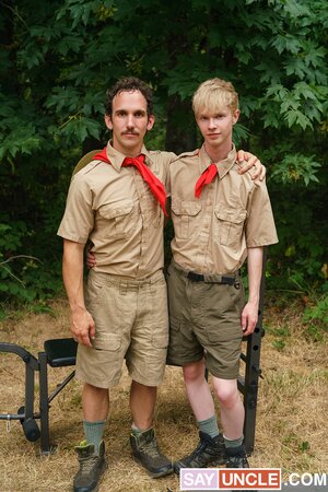 Greg McKeon fucks Drew outdoors in the woods