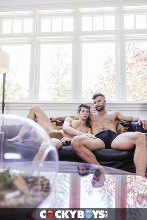 Zane Kazan face‑fucks Parker Nolan then fucks him