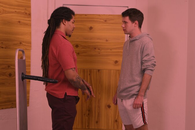 Big BBC hunk pounds slim man raw with dildo