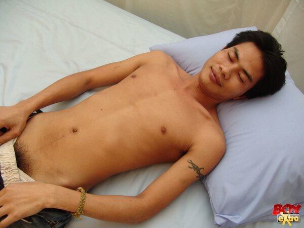 Jack strokes and pounds himself into orgasm