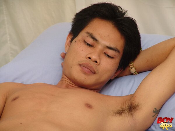 Jack strokes and pounds himself into orgasm