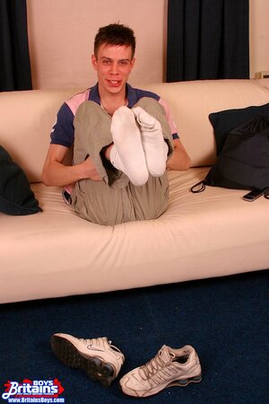 Kyle teases his ass then jerks cock until cum