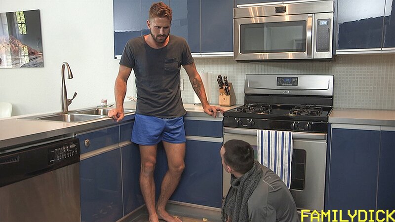 Naughty stepson takes it deep in the kitchen for skipping dishes
