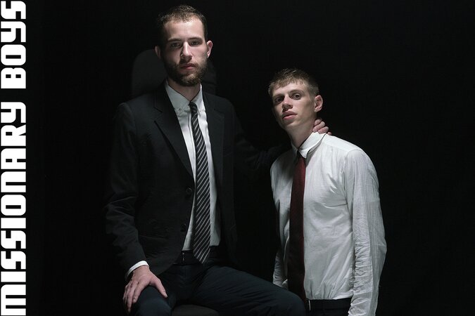 Oliver Dean takes rod deep then jerks off under stern Bishop Davies’ watch