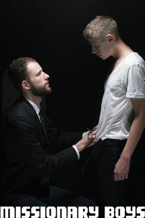 Oliver Dean takes rod deep then jerks off under stern Bishop Davies’ watch