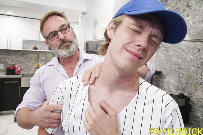 Stepdad Kristofer Weston massages then fucks Skylar Hill bareback hard